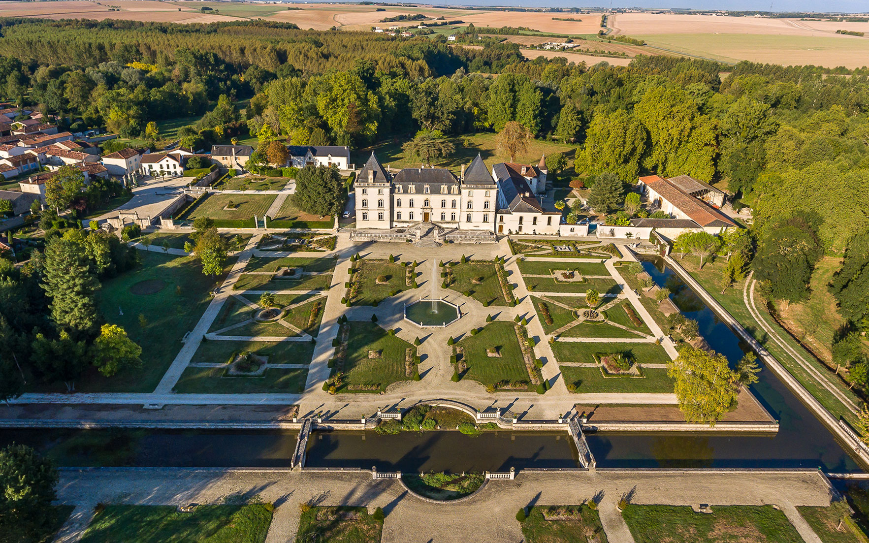 Luxury Living Homes with French-style formal gardens
