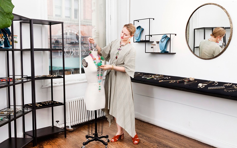 ‘I love the diversity and playfulness of this selection of costume jewellery by Kenneth Jay Lane,’ says Lisa Salzer-Wiles