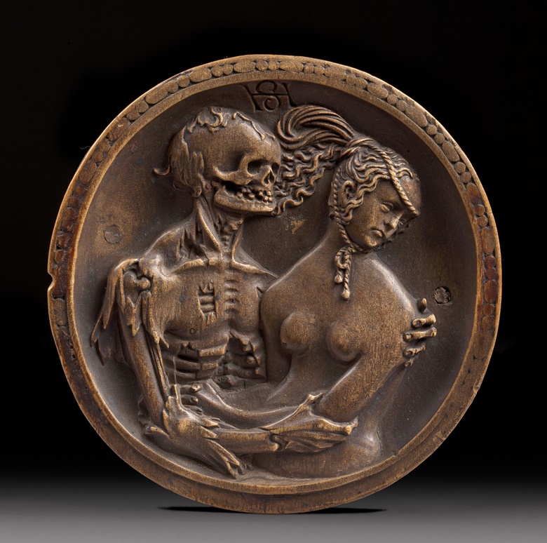 Hans Schwarz, Der Tod und das Mädchen (Death and the Maiden), 1520. Image Staatliche Museen zu Berlin