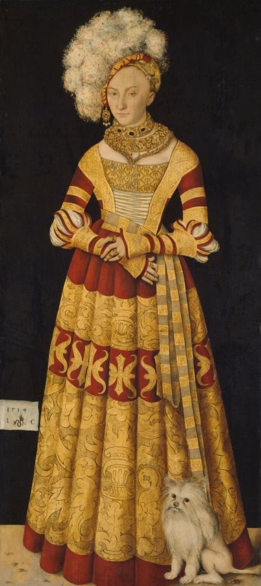 Catherine, Countess of Mecklenburg, 1515. Gemäldegalerie Alte Meister, Staatliche Kunstsammlungen Dresden. From High Society at the Rijksmuseum, 8 March-3 June 2018