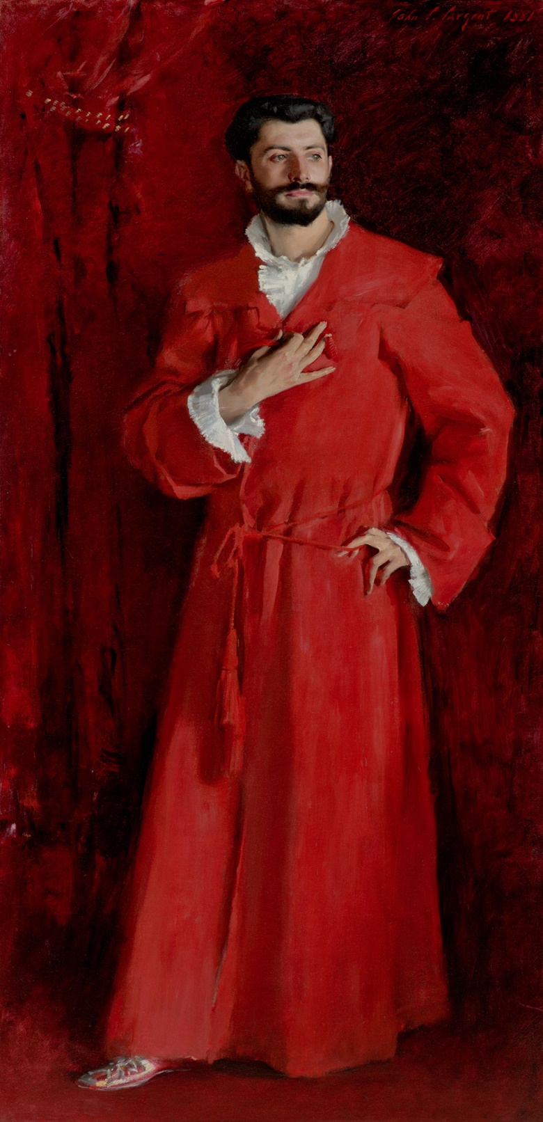 John Singer Sargent, Dr Pozzi at Home, 1881. The Armand Hammer Collection, Gift of the Armand Hammer Foundation, Hammer Museum, Los Angeles. From High Society at the Rijksmuseum, 8 March-3 June 2018