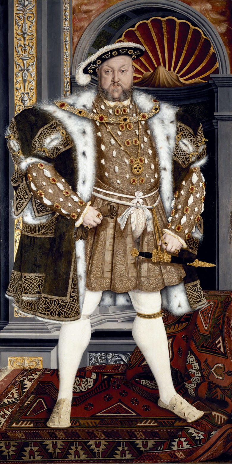 Studio of Hans Holbein the younger, King Henry VIII, c. 1543-47. Oil on oak panel. Petworth House and Park, West Sussex. Photo © National Trust ImagesDerrick E. Witty