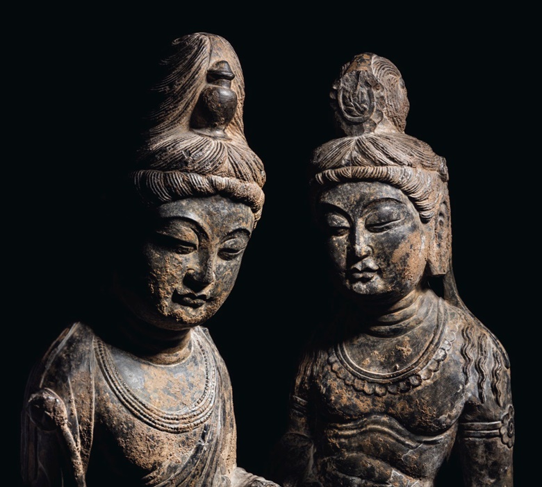 5分鐘短談 兩尊唐代石灰岩雕菩薩立像 Christie S