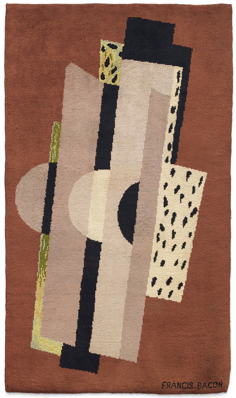 Francis Bacon (1909-1992), ‘Rug’, circa 1929. Wool. 83⅝ x 49⅛ in (212.5 x 124.7 cm). Estimate £70,000-100,000. Offered on 4 October in the Post-War and Contemporary Art Evening Auction at Christie’s in London © The Estate of Francis Bacon. All rights reserved. DACS 2018