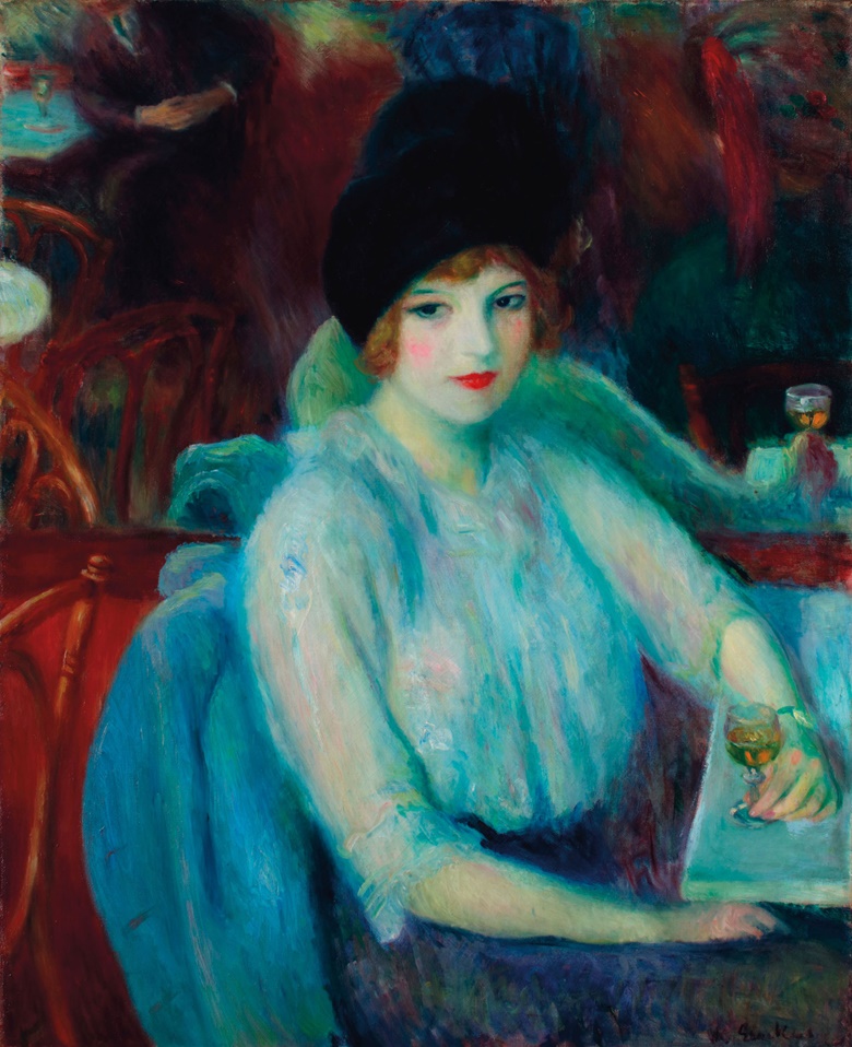 William James Glackens (1870-1938), Cafe Lafayette (Portrait of Kay Laurell), painted in 1914. Oil on canvas. 32 x 26 in (81.3 x 66 cm). Sold for $792,500 on 13 November 2018 at Christie’s in New York