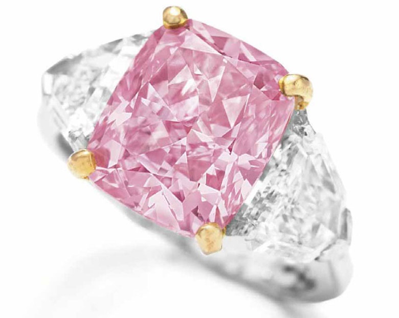 The Vivid Pink, an exquisite coloured diamond and diamond ring, by Graff. Sold for HK$83,540,000 on 1 December 2009 at Christie’s in Hong Kong