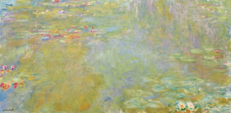 Property from an Important Private Collection. Claude Monet (1840-1926), Le bassin aux nymphéas, 1917-19. Oil on canvas. 39¾ x 79 in (100.7 x 200.8 cm). Estimate $30,000,000-50,000,000. Offered in the Impressionist & Modern Art Evening Sale on 11 November at Christie’s in New York