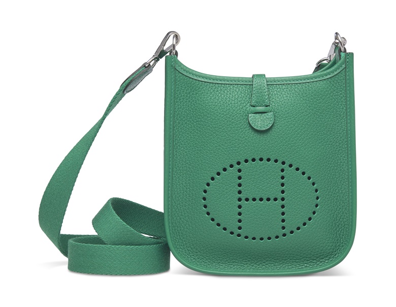 Hermès Handbags For Every Budget Christie S A Vert Vertigo Clémence Leather Évelyne Iii Tpm With Palladium Hardware Hermès 2017