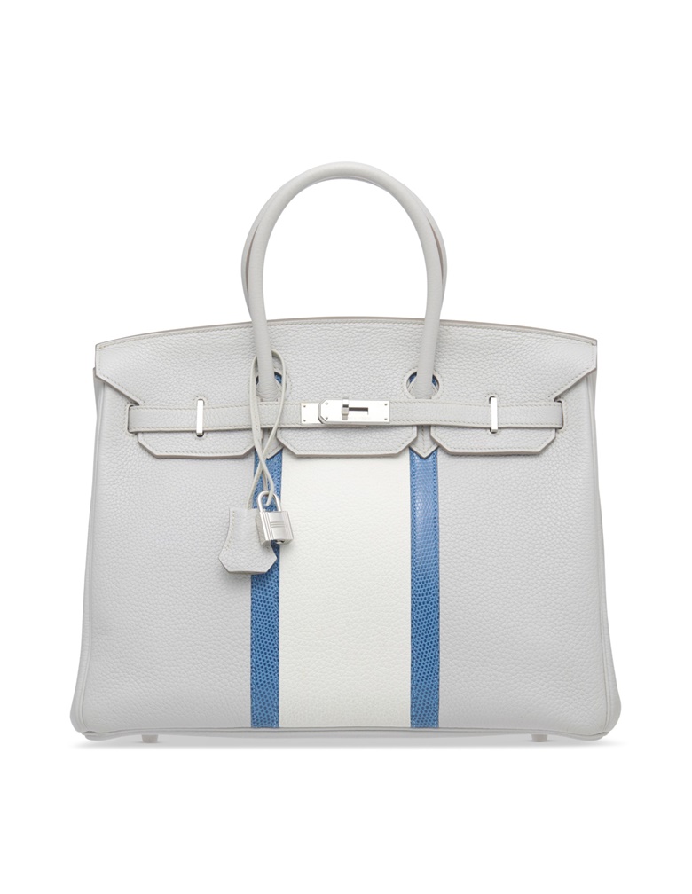 Hermès Handbags For Every Budget Christie S A Limited Edition Gris Perle White Clémence Leather Mykonos Lizard Club Birkin 35 With