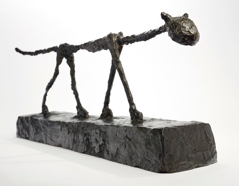 The Lambert Cat Property from the Baroness Johanna Lambert Collection. Alberto Giacometti, Le Chat, conceived in 1951 and cast in 1955. Bronze with dark brown patina. 32⅛ in (81.5 cm). Sold for $17,187,500 in the Impressionist & Modern Art Evening Sale on 11 November at Christies in New York © 2023 Alberto Giacometti Estate  Licensed by VAGA and ARS, New York