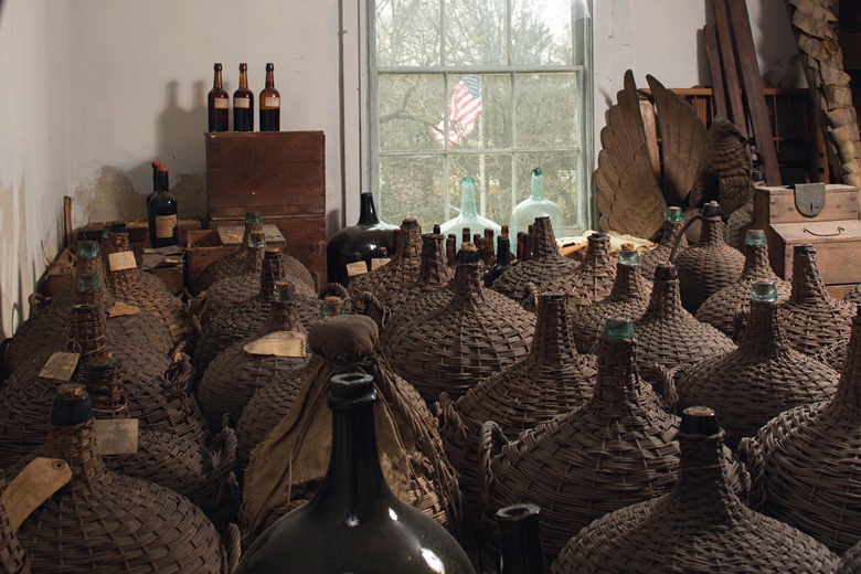 John Kean Sr, President of the Liberty Hall Museum, reveals that he was going to give away the demijohns found in the attic to employees, &lsquo;because they liked to make lamps out of them&rsquo;