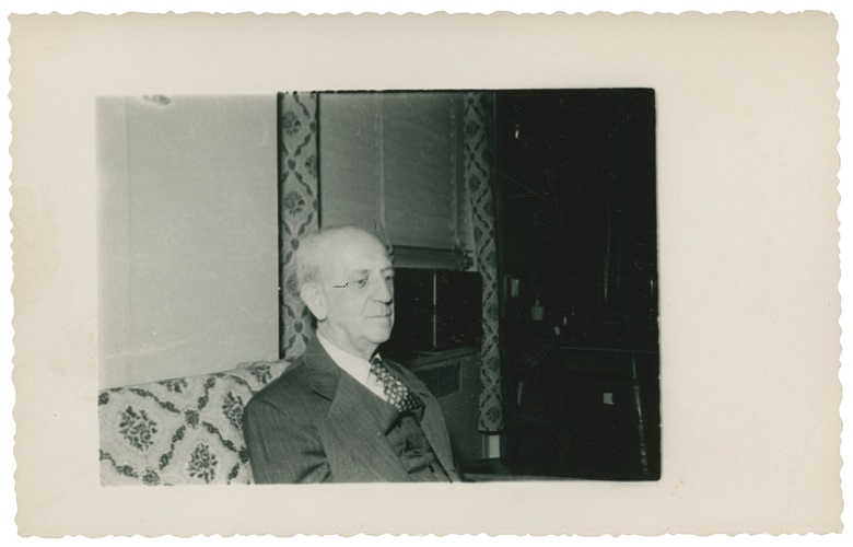 The famous letters recipient Eric Gutkind, the author of Choose Life the Biblical Call to Revolt (1953). This photograph is included in the lot