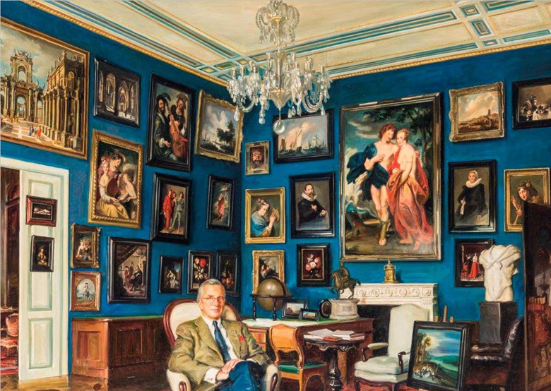 An ‘imagined’ illustration of Eric Albada Jelgersma (1939-2018) surrounded by his collection