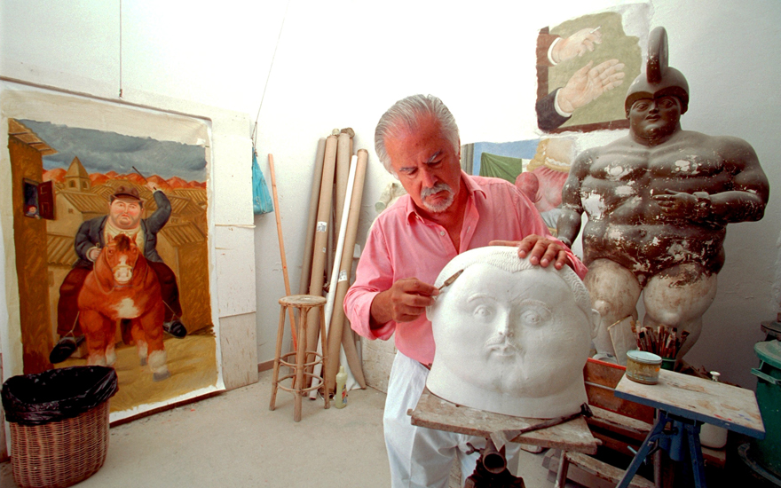 Fernando Botero photographed in 2001. Photo Pool CochardMerillonGamma-Rapho via Getty Images