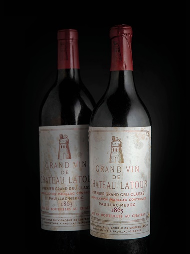 Château Latour 1863, 1 bottle per lot. Sold for £15,600 on 28-29 November 2018 at Christie’s in London