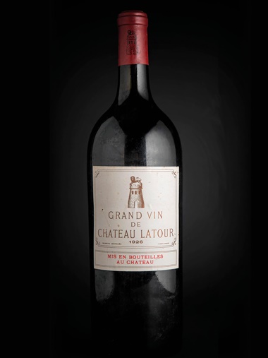 Château Latour 1926, 1 magnum per lot. Sold for £9,000 on 28-29 November 2018 at Christie’s in London