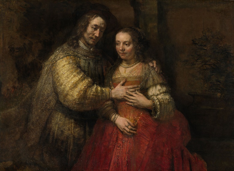 Rembrandt Harmenszoon van Rijn, The Jewish Bride, circa 1667. Rijksmuseum, Amsterdam, The Netherlands  Bridgeman Images