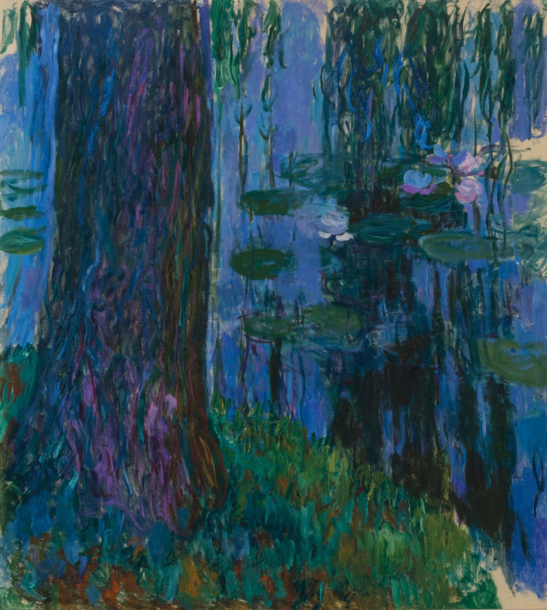 Claude Monet, Saule pleureur et bassin aux nymphéas, 1916-1919. Oil on canvas. 78¼ x 70¾ in. Estimate on request. Offered in Hidden Treasures on 27 February at Christies in London