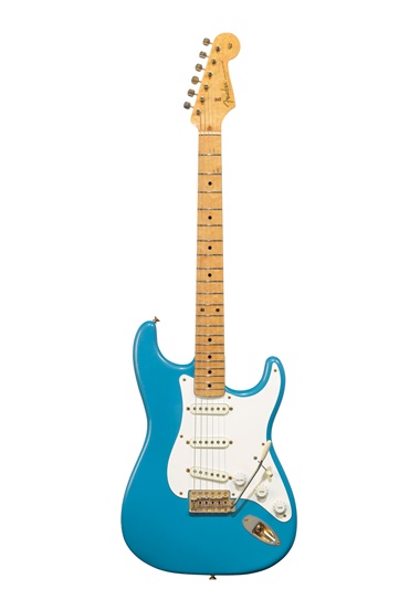 Fender Electric Instrument Company, Stratocaster, Fullerton CA, 1957. A solid-body electric guitar known as the Ex-Homer Haynes. Estimate $60,000-90,000. Offered in The David Gilmour Guitar Collection on 20 June at Christie’s in New York