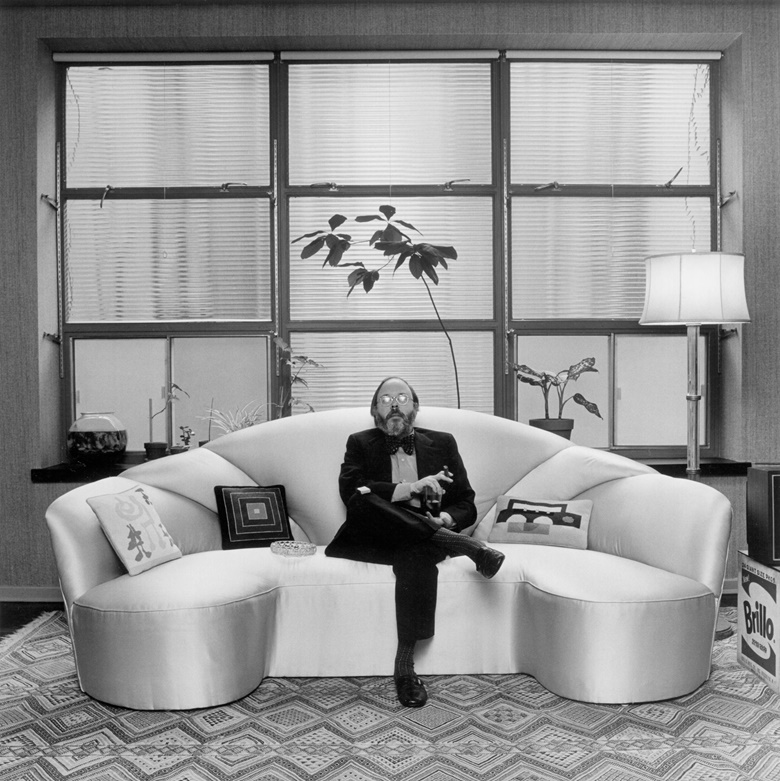 Henry Geldzahler photographed in New York in 1972. Photo Arnold NewmanGetty Images. Artwork © 2019 The Andy Warhol Foundation for the Visual Arts, Inc.  Licensed by DACS, London