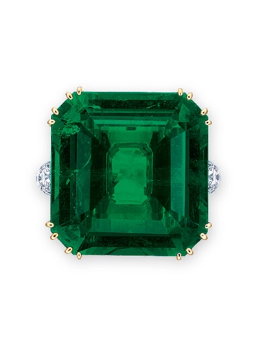 An exceptional emerald and diamond ring, by Gimel. Sold for HK$15,040,000 on 25 November 2014 at Christie’s in Hong Kong