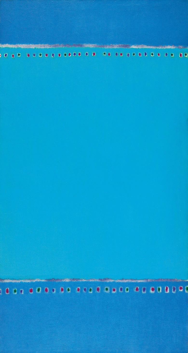 Kim Whan-ki (1913-74), 4-X-69 #121, 1969. Oil on cotton. 168.9 x 88.9 cm (66½ x 35 in). Offered for private sale in our selling exhibition A Narrative of Korean Art From Celadon to Abstraction and Beyond, 27 February to 12 March, Hong Kong