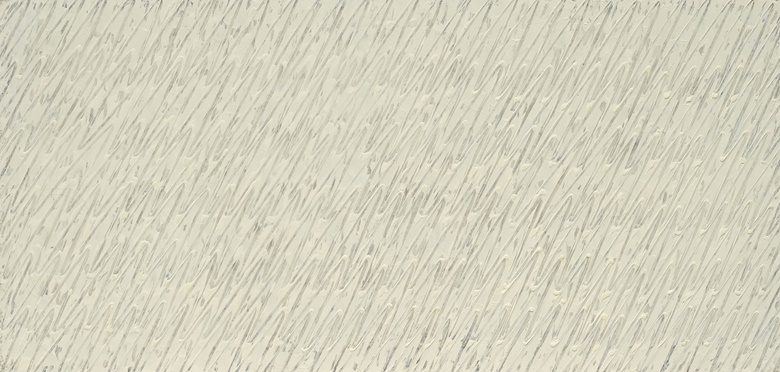 Park Seo-Bo (b.1931), Écriture No. 231-85, 1985. Oil and pencil on canvas. 75 x 150 cm (29½ x 59 in). Offered for private sale in our exhibition, A Narrative of Korean Art From Celadon to Abstraction and Beyond, 27 February to 12 March, Hong Kong