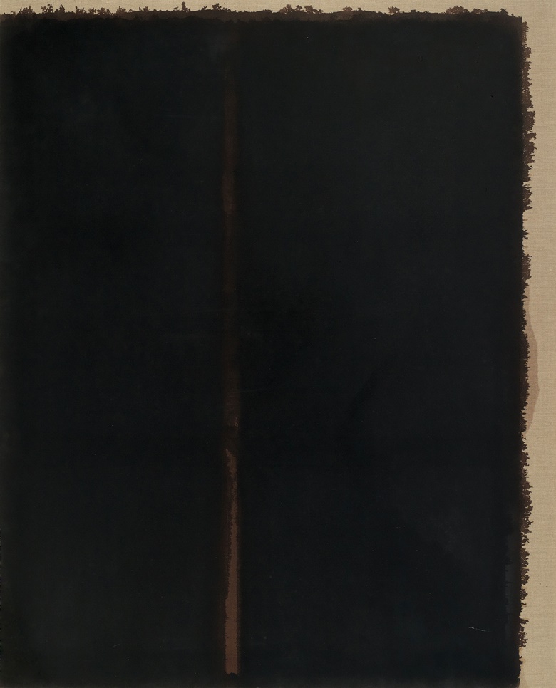 Yun Hyong-Keun (b.1928), Burnt Umber & Ultramarine, 1992. Oil on linen. 162 x 130 cm (63¾ x 51⅛ in). Offered for private sale in our exhibition, A Narrative of Korean Art From Celadon to Abstraction and Beyond, 27 February to 12 March, Hong Kong