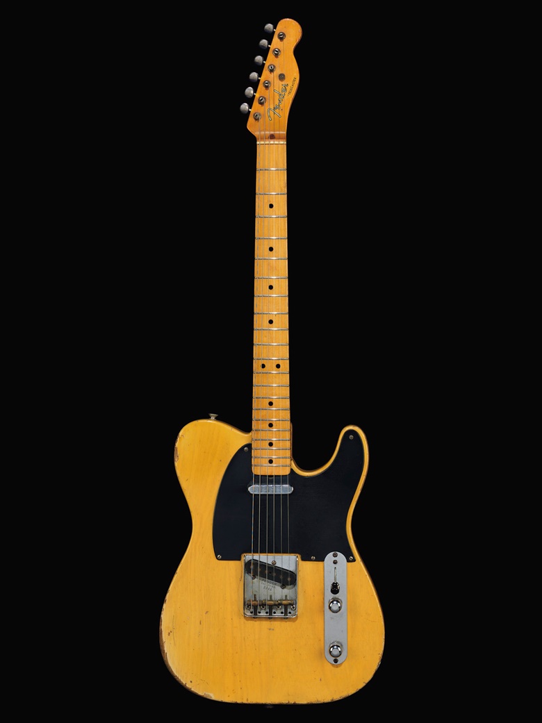 Fender Electric Instrument Company, Fullerton, 1952. A solid-body electric guitar, Telecaster. Estimate $35,000-55,000. Offered in The David Gilmour Guitar Collection on 20 June at Christie’s in New York