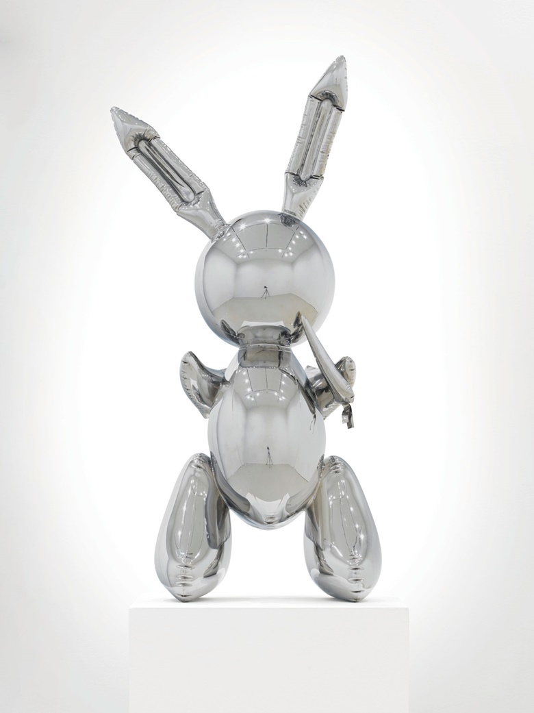 Jeff Koons (b. 1955), Rabbit, 1986. Stainless steel. 41 x 19 x 12 in (104.1 x 48.3 x 30.5 cm). This work is number two from an edition of three plus one artists proof. Estimate $50,000,000-70,000,000. Offered in the Post-War and Contemporary Art Evening Sale on 15 May at Christie’s in New York © Jeff Koons