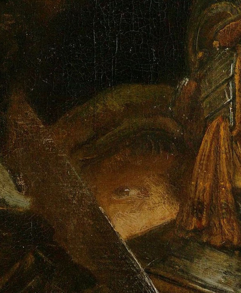 Detail from The Night Watch The artist’s self-portrait. Photo Courtesy Rijksmuseum, Amsterdam