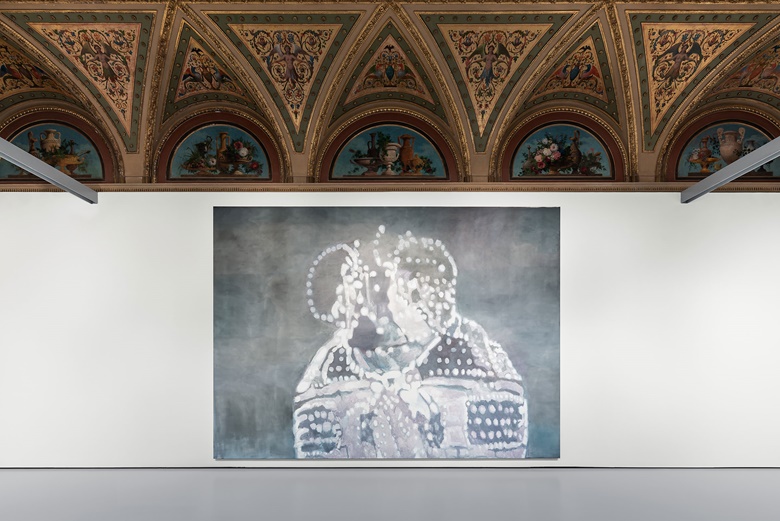 Luc Tuymans, Turtle, 2007. Private collection, Courtesy David Zwirner, New YorkLondon. Installation view at Palazzo Grassi, 2019. © Palazzo Grassi, Photography by Delfino Sisto Legnani e Marco Cappelletti