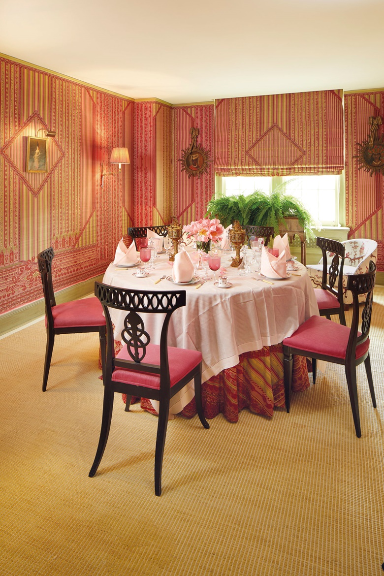 The dining room at Lee Bouvier Radziwill’s home in New York