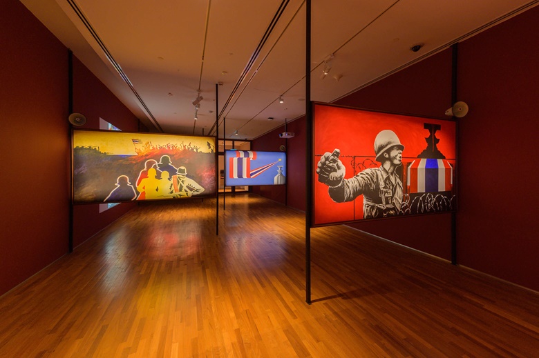 「觉醒：1960至1990年代亚洲社会中的艺术」展览现场。图片鸣谢：National Gallery Singapore