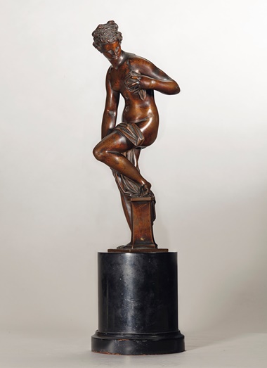 A bronze figure of Venus drying herself, from a model by Giambologna (1529-1608), the cast attributed to Antonio Susini (1558-1624), circa 1585-1600. Sold for £1,058,500 on 10 July 2014 at Christie’s in London