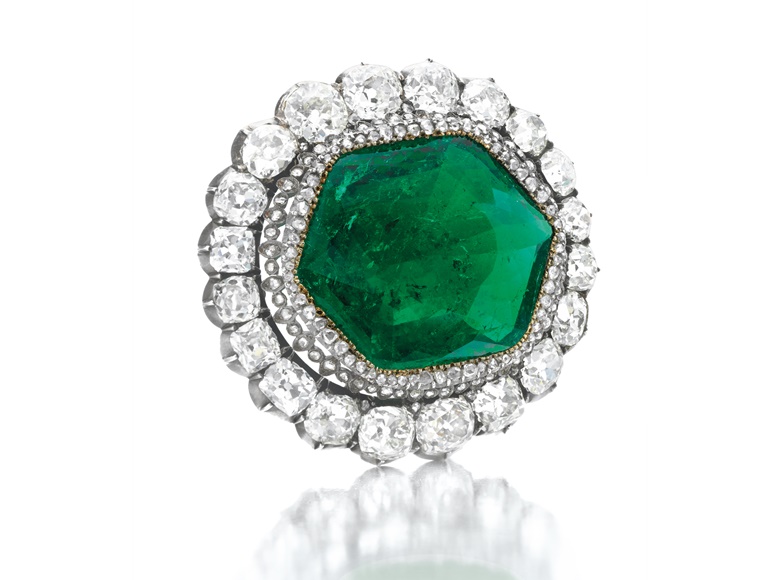 The Catherine the Great emerald brooch. Sold for $1,650,500 on 22 April 2010 at Christie’s in New York