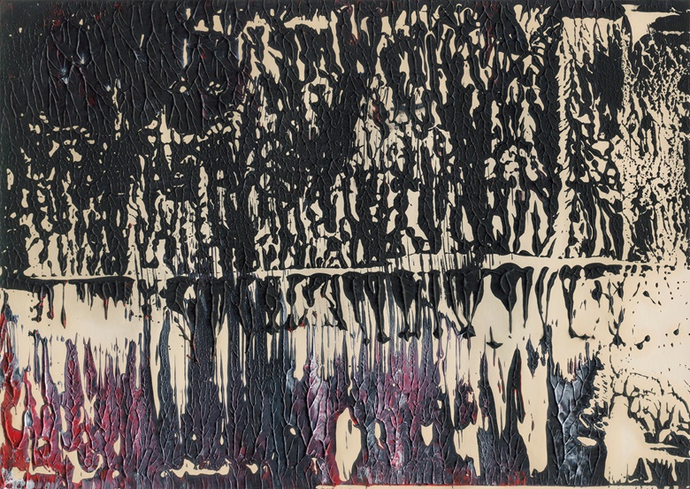 Gerhard Richter (b. 1932), 10.4.89, executed in 1989. Oil on paper. 11¾ x 16½ in (29.8 x 41.8 cm). Estimate £150,000-200,000. Offered in the Post-War and Contemporary Art Day Auction on 5 October at Christie’s in London