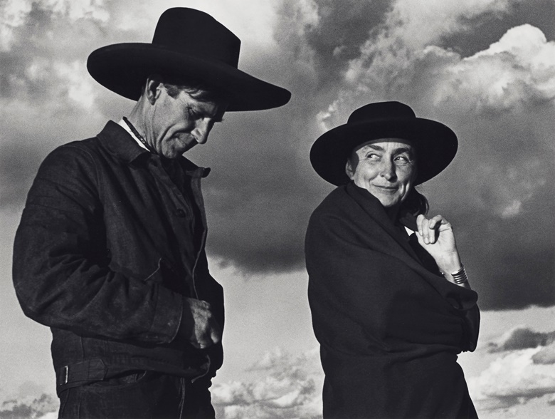Ansel Adams (1902-1984). Georgia O’Keeffe and Orville Cox, Canyon de Chelly National Monument, Arizona, 1937. Gelatin silver print. Imagesheet 10 x 13¼ in (25.4 x 33.6 cm). Mount 16 x 20 in (40.6 x 50.7 cm). Estimate $12,000-18,000. Offered in Ansel Adams and the American West Photographs from the Center for Creative Photography on 10 December 2019 at Christie’s in New York. Artwork © The
