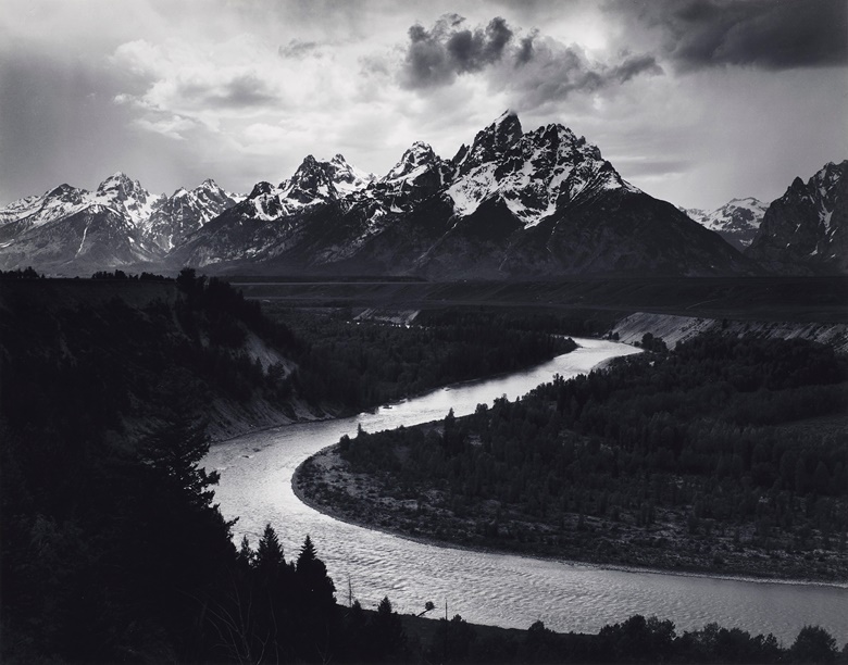 Ansel Adams (1902-1984). The Tetons and the Snake River, Grand Teton National Park, Wyoming, 1942. Gelatin silver print. Imagesheet 10½ x 13⅜ in. (26.7 x 33.8 cm). Mount 14 x 18 in (35.6 x 45.7 cm). Estimate $20,000-30,000. Offered in Ansel Adams and the American West Photographs from the Center for Creative Photography on 10 December 2019 at Christie’s in New York. Artwork © The Ansel