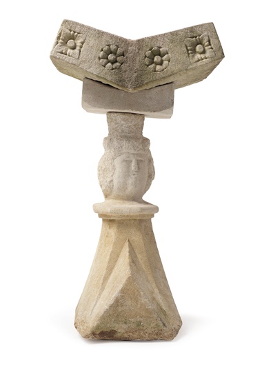 William Edmondson (1874-1951), Figural Birdbath, 1930s. Estimate $250,000-500,000. Offered in Outsider Art on 17 January 2020 at Christie’s in New York