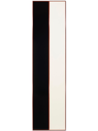 Tadaaki Kuwayama (b.1932), Untitled, 1968. Acrylic on two joined canvases with aluminium strip. 107½ x 28 in (273.1 x 71.1 cm). Estimate $200,000. Offered in Tadaaki Kuwayama and Rakuko Naito, 8-17 January at Christie’s in New York