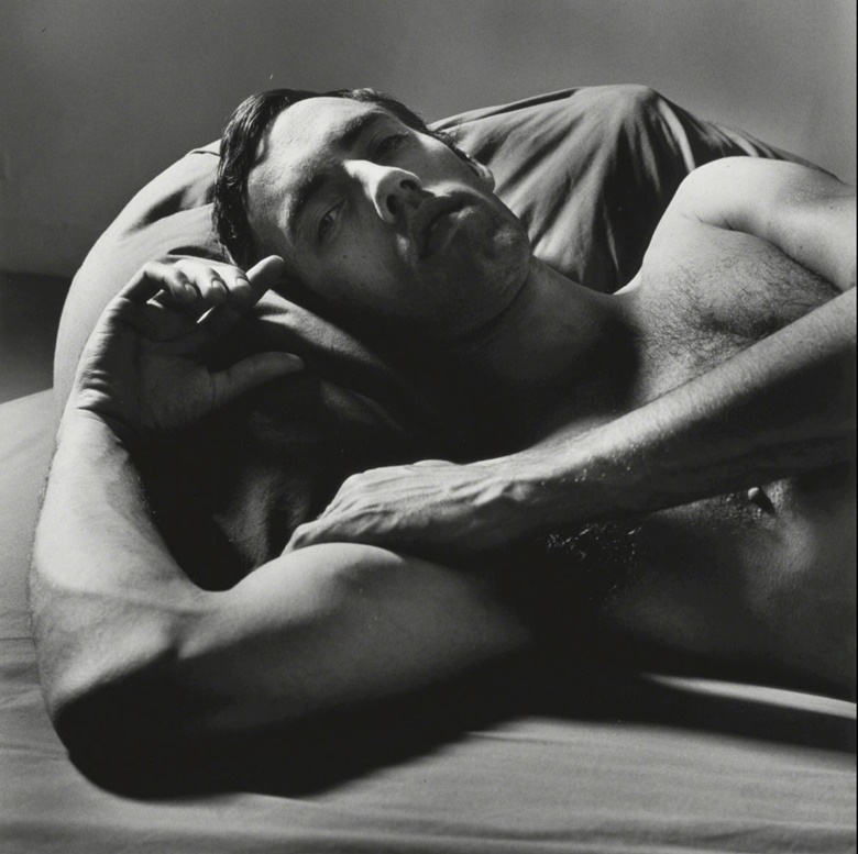 Peter Hujar David Wojnarowicz Reclining (II), 1981. Vintage gelatin silver print, 20 x 16 in (50.8 × 40.6 cm). Courtesy Peter Hujar Archive, PaceMacGill Gallery, and Fraenkel Gallery