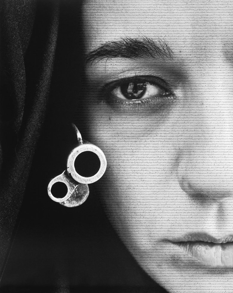 Shirin Neshat, Speechless, 1996. Gelatin silver print and ink. 66 x 52½ in (167.6 x 133.4 cm). Copyright Shirin Neshat. Courtesy the artist and Gladstone Gallery, New York and Brussels