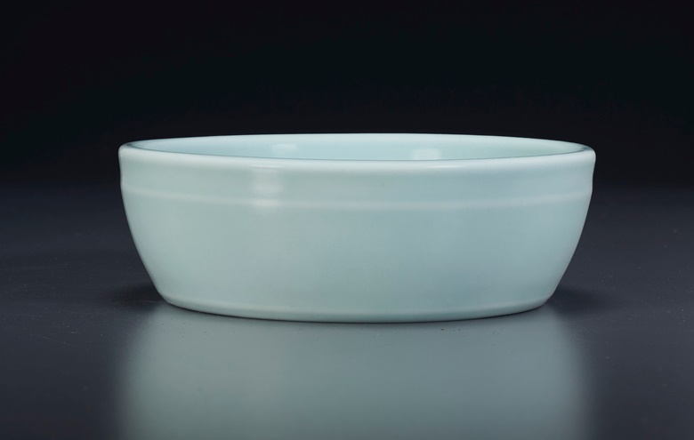 A very rare ru-type brush washer, Qing dynasty, Qianlong six-character seal mark in underglaze blue and of the period (1736-1795). 5⅛ in (12.9 cm) diameter. Estimate $100,000-150,000. Offered in Sacred and Imperial The James and Marilynn Alsdorf Collection Part I on 24 September at Christie’s in New York