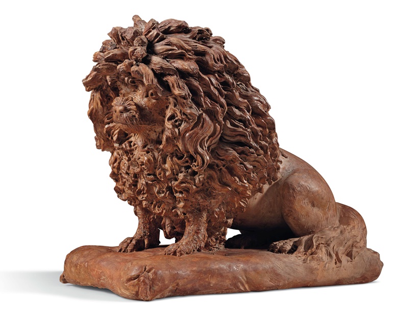 A terracotta model of a poodle, probably by Anne Damer (1748-1828), 1780-1800. 12 in (30.5 cm) high. Estimate $5,000-7,000. Offered in Dalva Brothers Parisian Taste in New York on 2 April at Christie’s in New York