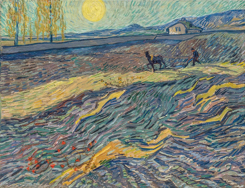 Vincent van Gogh (1853-1890), Laboureur dans un champ, 1889. Oil on canvas. 19⅞ x 25½ in  (50.3 x 64.9 cm). Sold for $81,312,500 on 13 November 2017 at Christie's in New York