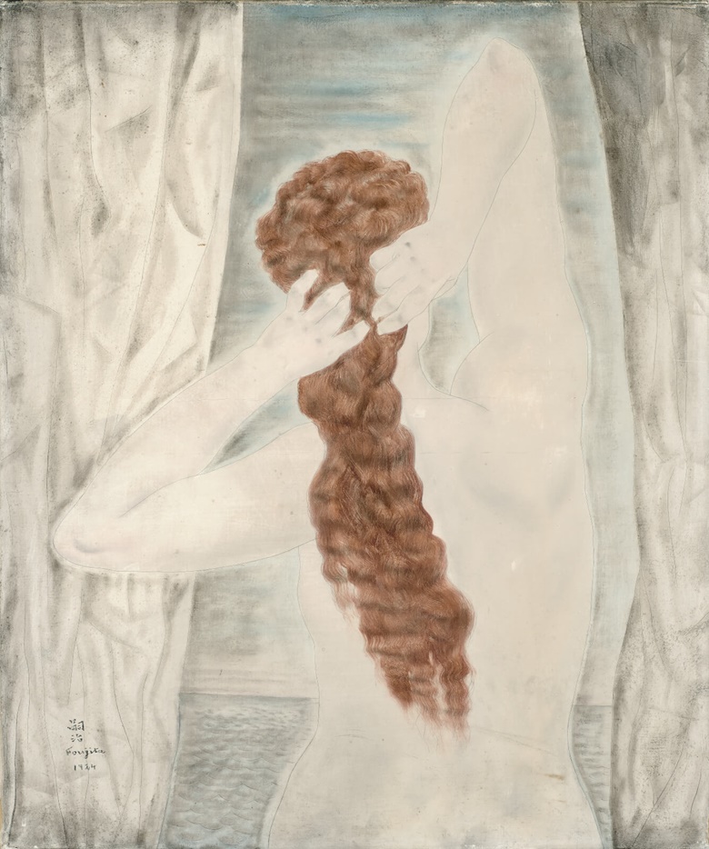 藤田嗣治（1886-1968）《裸女之背》，油彩 画布，64.7 x 54公分（25 ½ x 21 ¼寸）1924年作。估价：4,000,000 – 6,000,000港元。此拍品将于2020年7月10日佳士得香港现代及当代艺术晚间拍卖呈献