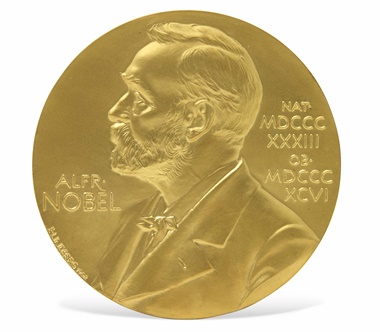 The Nobel Prize Medal in Physiology or Medicine awarded to Robert G. Edwards (1925-2013) in 2010 ‘for the development of in vitro fertilisation’. 18-carat gold, 2½ in (6.6 cm) diameter. Estimate 250,000-350,000. Offered in Valuable Books and Manuscripts at Christie’s in London on 9 December 2020