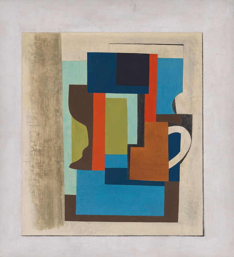 Ben Nicholson, 1945 (Still Life), 1945. Oil and pencil on canvas laid on paper. 24 x 22 in (61 x 55.9 cm). Estimate £500,000-800,000. Offered in Modern British Art on 29 September 2020 at Christie’s in London