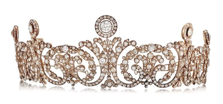 Early 20th century diamond tiara, attributed to Cartier, circa 1910. Estimate £200,000-300,000 (US$260,000-390,000). Offered in Important Jewels on 30 July at Christie’s in London